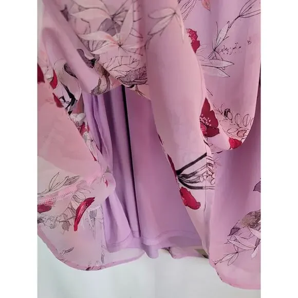 MAURICES Purple Lavender Floral Keyhole Tank Dress Women's Plus Size 1XL 16/18 - Picture 11 of 12